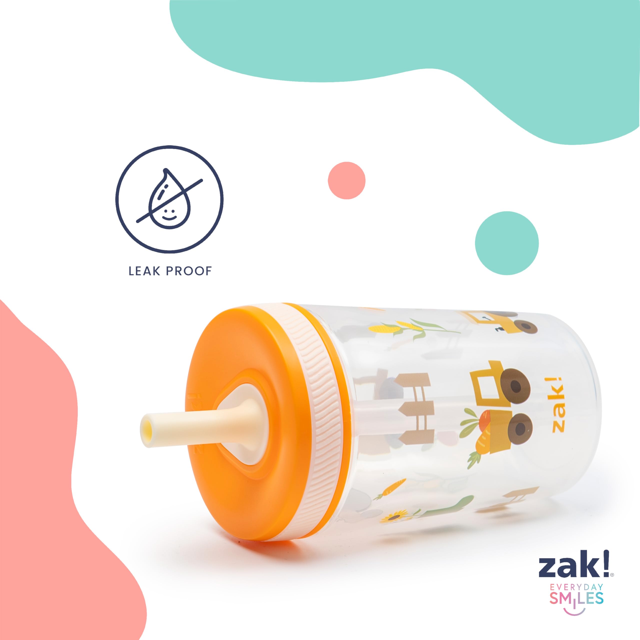 Zak Designs Kelso durable plastic and silicone materials ensure long-lasting kid-friendly use