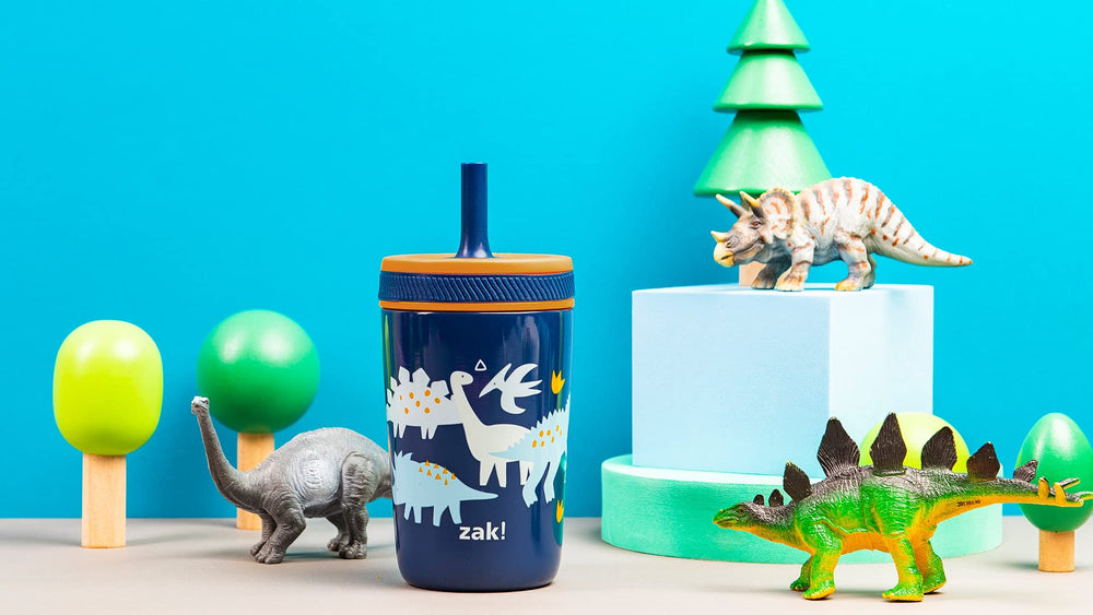 Zak Designs Kelso Zaksaurus design makes hydration fun for kids.