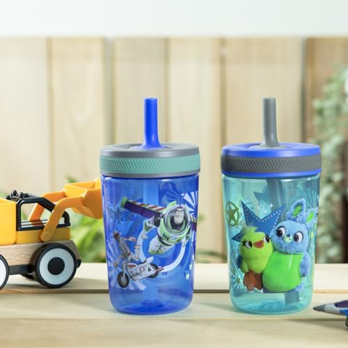 Zak Designs Kelso Buzz tumbler with Buzz encourages playful thirst-quenching after playtime