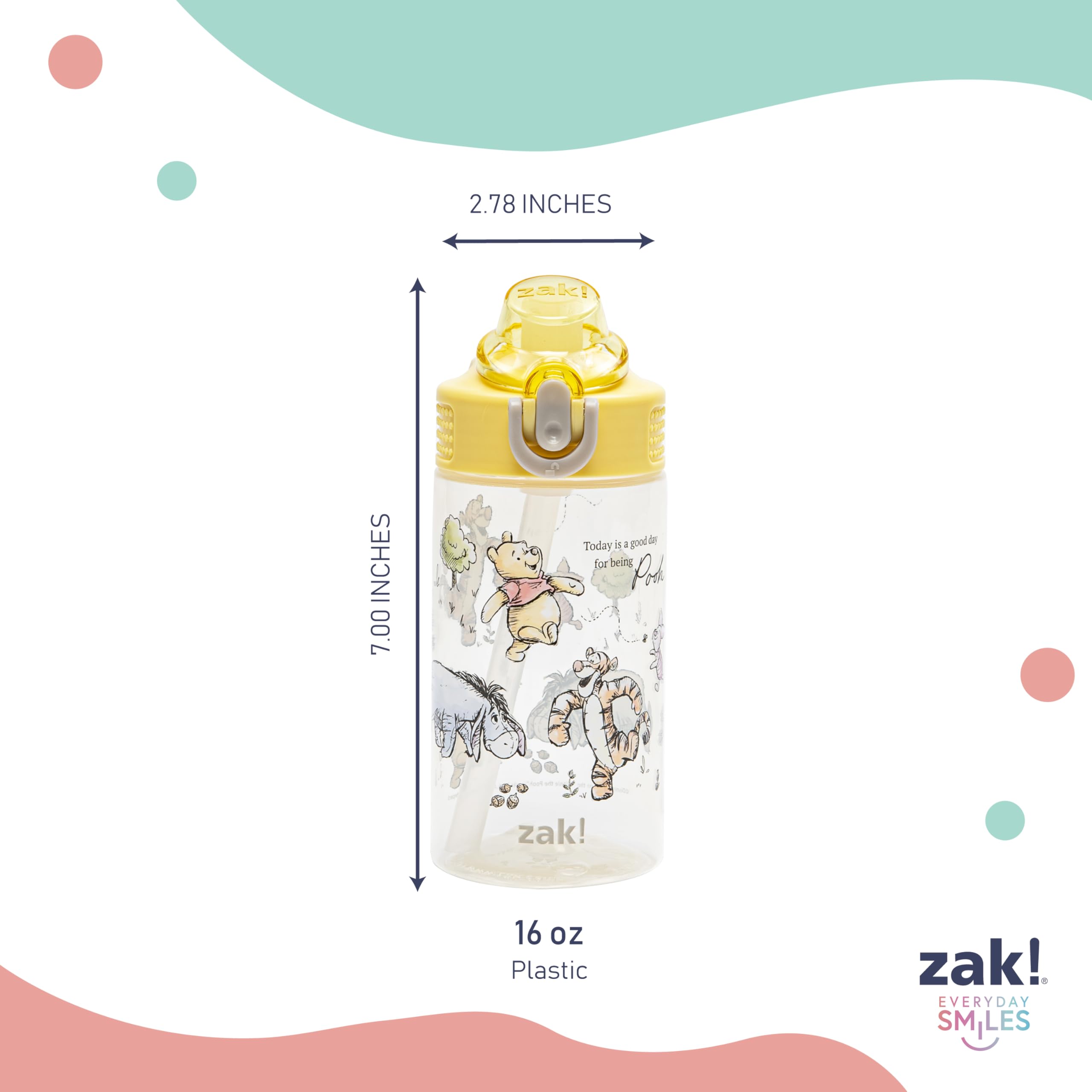 Travel-friendly Winnie the Pooh sage bottle with built-in loop