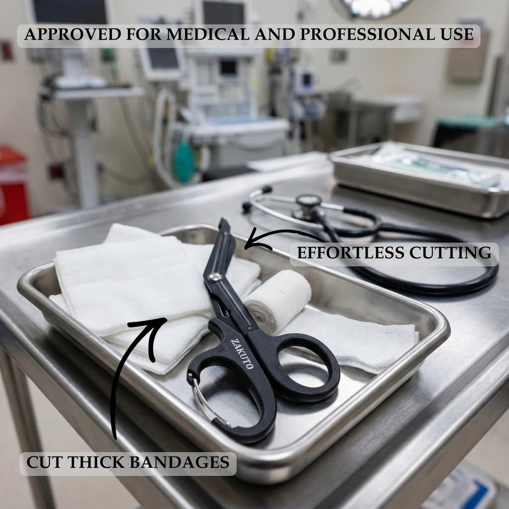 ZAKUTO trauma shears ideal for nurses and EMTs during demanding shifts