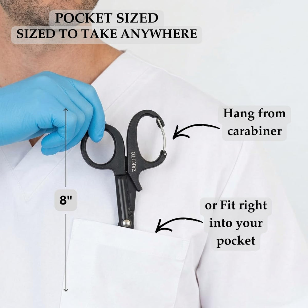 ZAKUTO trauma shears featuring surgical-grade blades for durable cutting