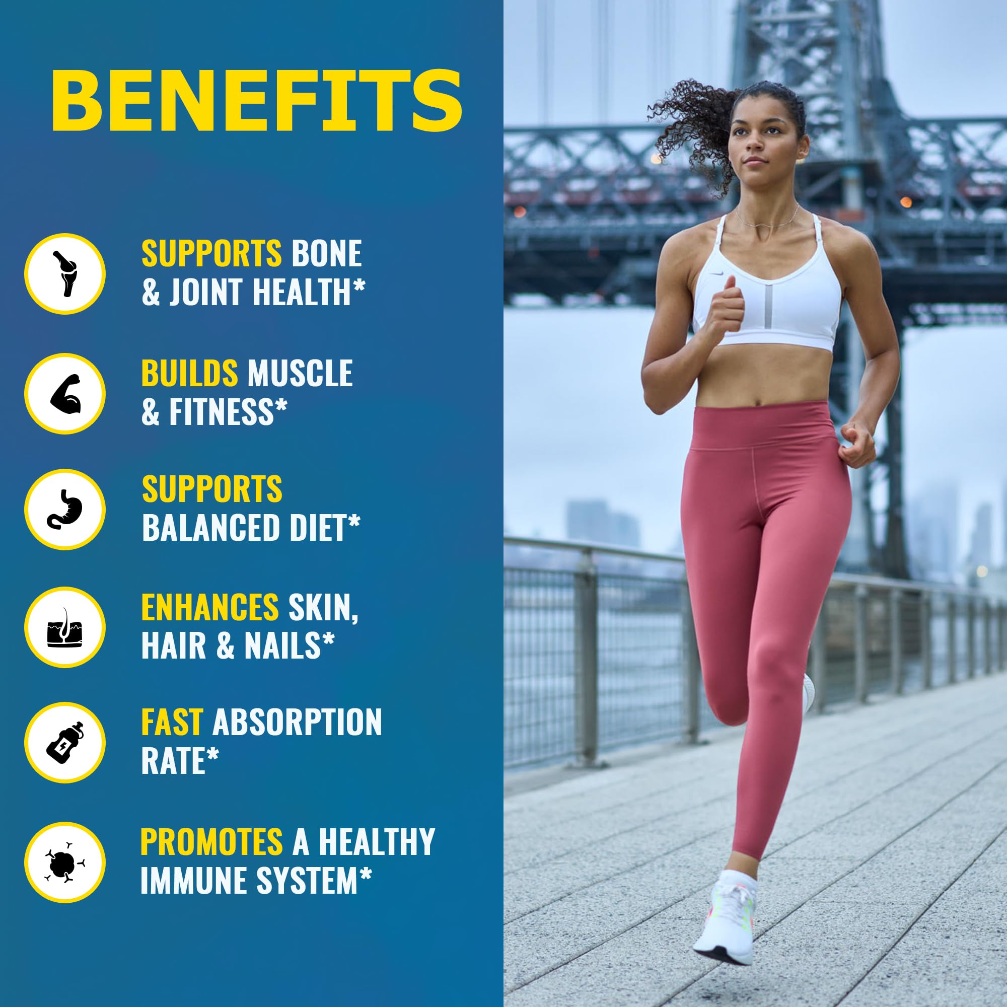 Zammex ingredients close-up showing 18 amino acids and hydrolyzed peptides