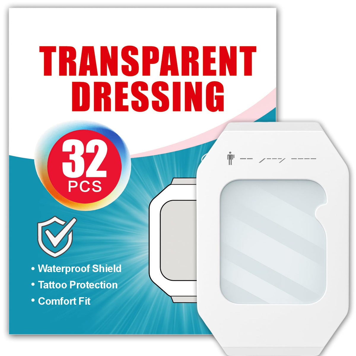Zancasae waterproof bandage with clear film protects wounds during showers.