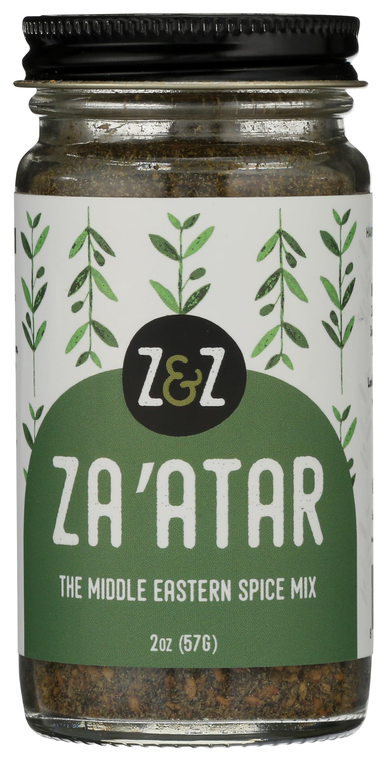 Z&Z Za'atar spice blend jar boosts meals with tangy, nutty flavor.
