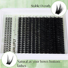 ZANLUFLY Beginner-friendly lash clusters easy to apply with tweezers.