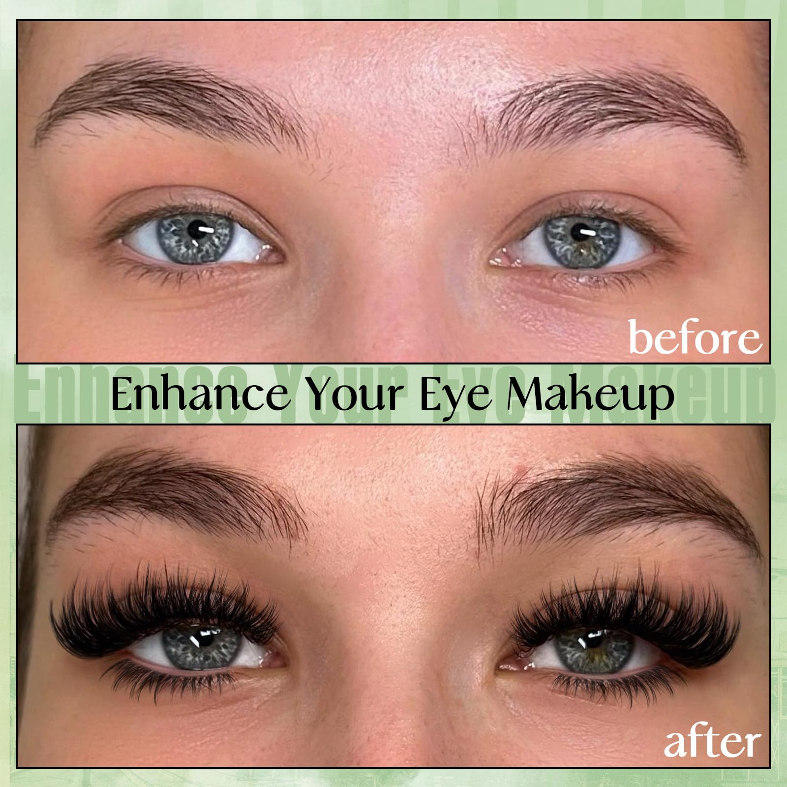 ZANLUFLY Bottom lashes complete look for a fuller lash line.