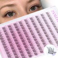 ZANLUFLY self-adhesive lash clusters in 10mm for natural daily enhancement