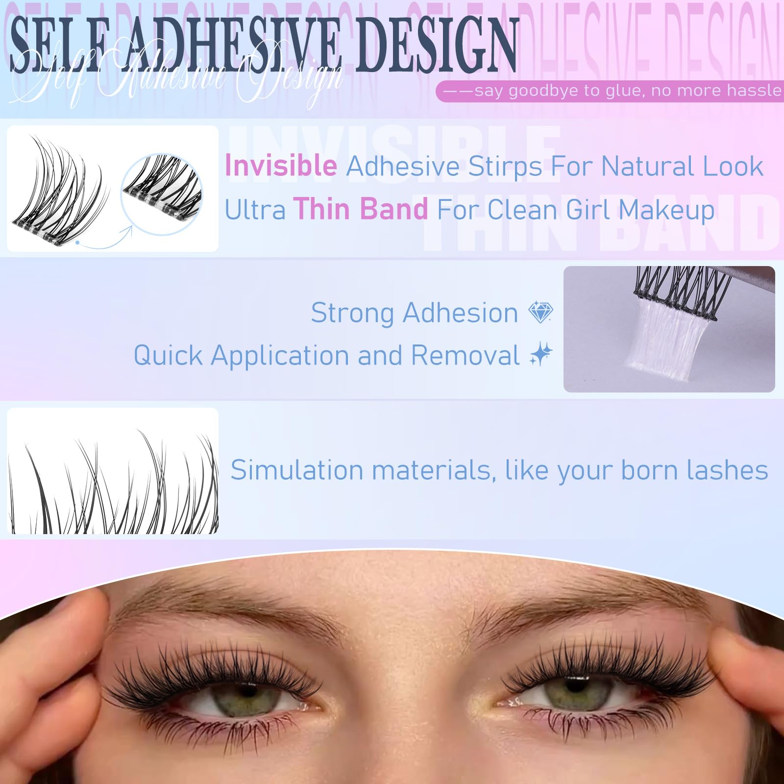 ZANLUFLY wispy synthetic fibers create a natural 3D look