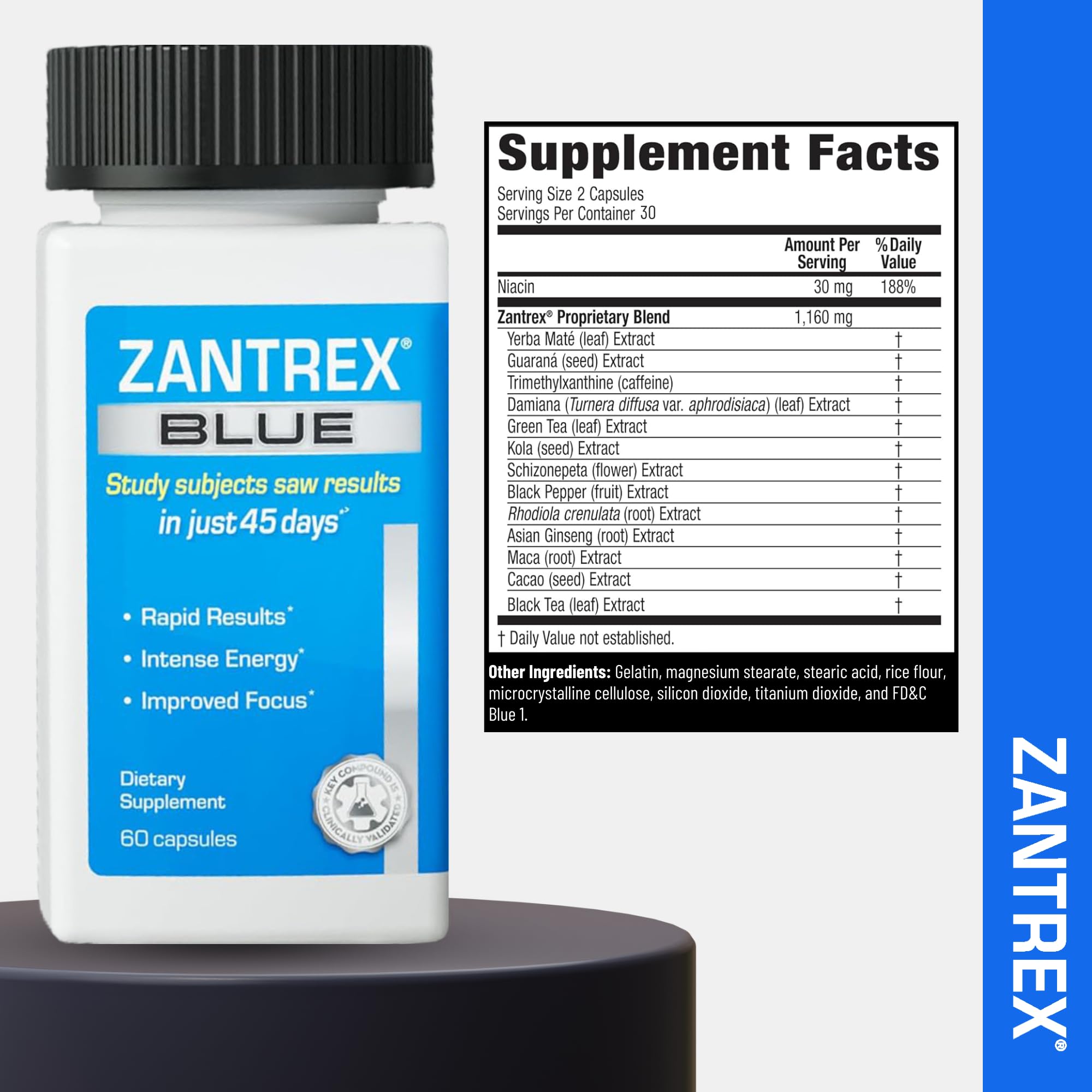 Zantrex Blue morning routine with bottle and to-do list for energy