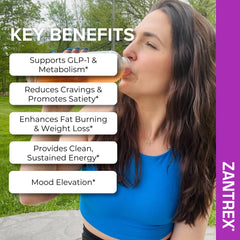 Zantrex SkinnyStix Berry Fusion serving glass with refreshing berry drink