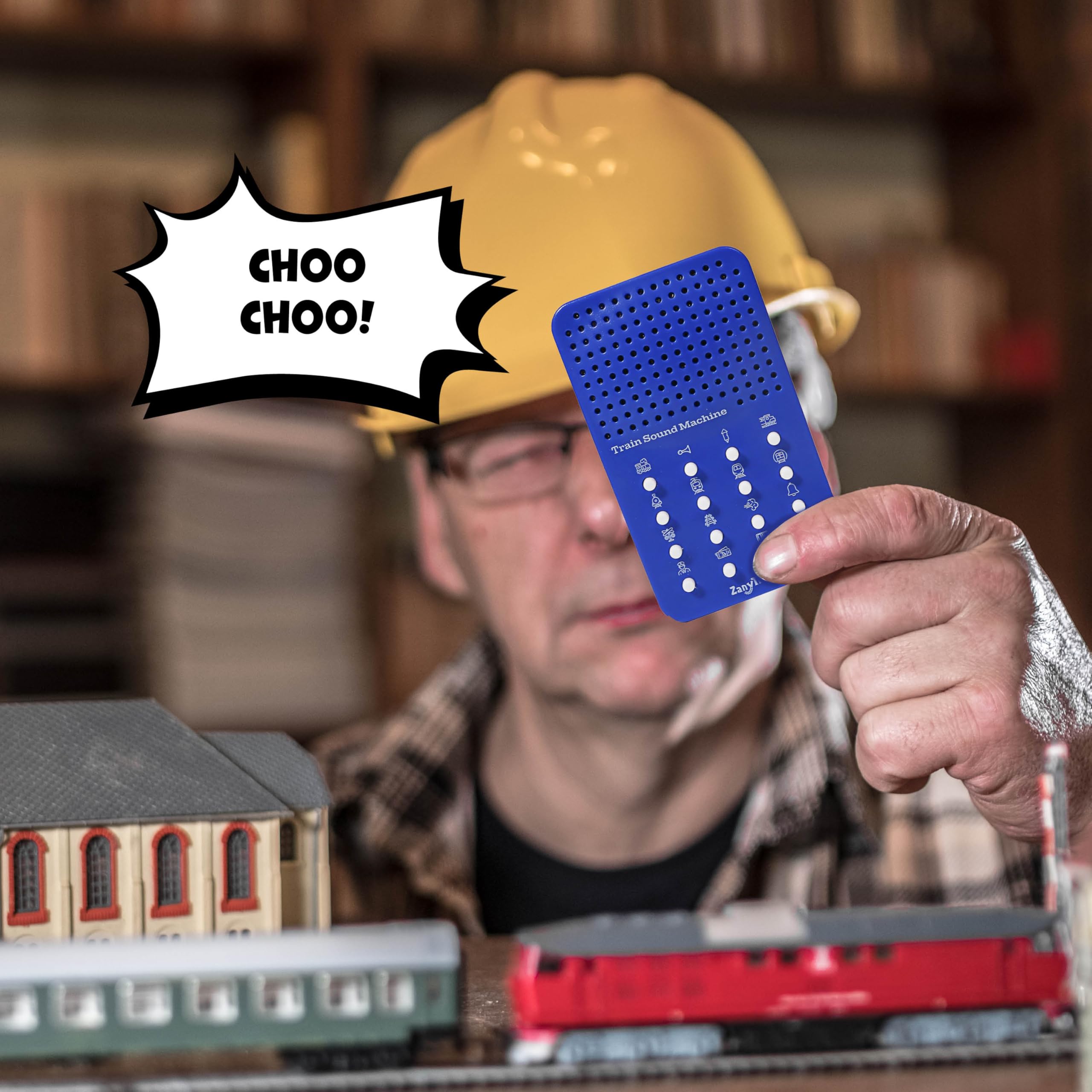 ZANY TRAINS Engine-noises focus shows portable soundboard versatility