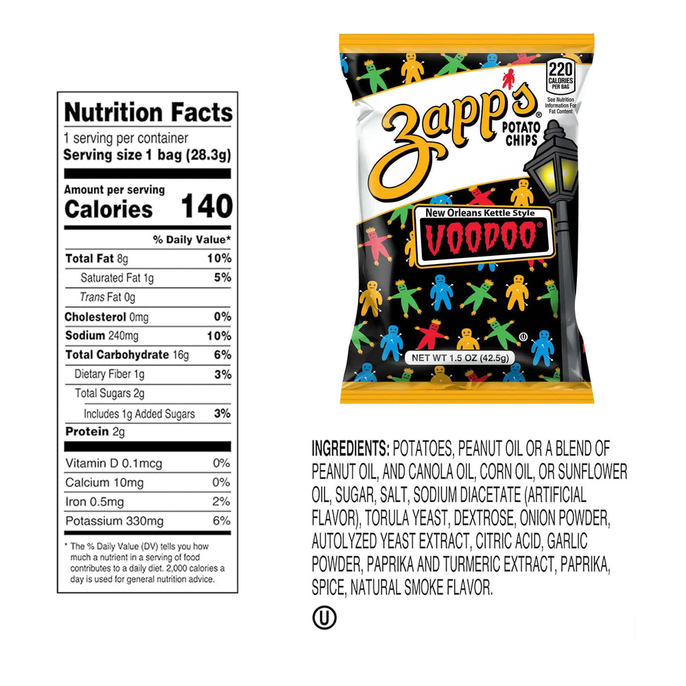 Zapp's Voodoo chips in a bowl highlighting crisp texture for snacking