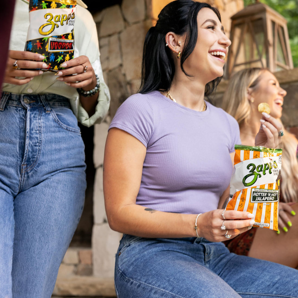 Zapp's Voodoo chips packaging design highlights Cajun heritage