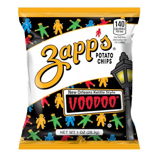 Zapp's Voodoo chips salt and vinegar with smoky finish close-up