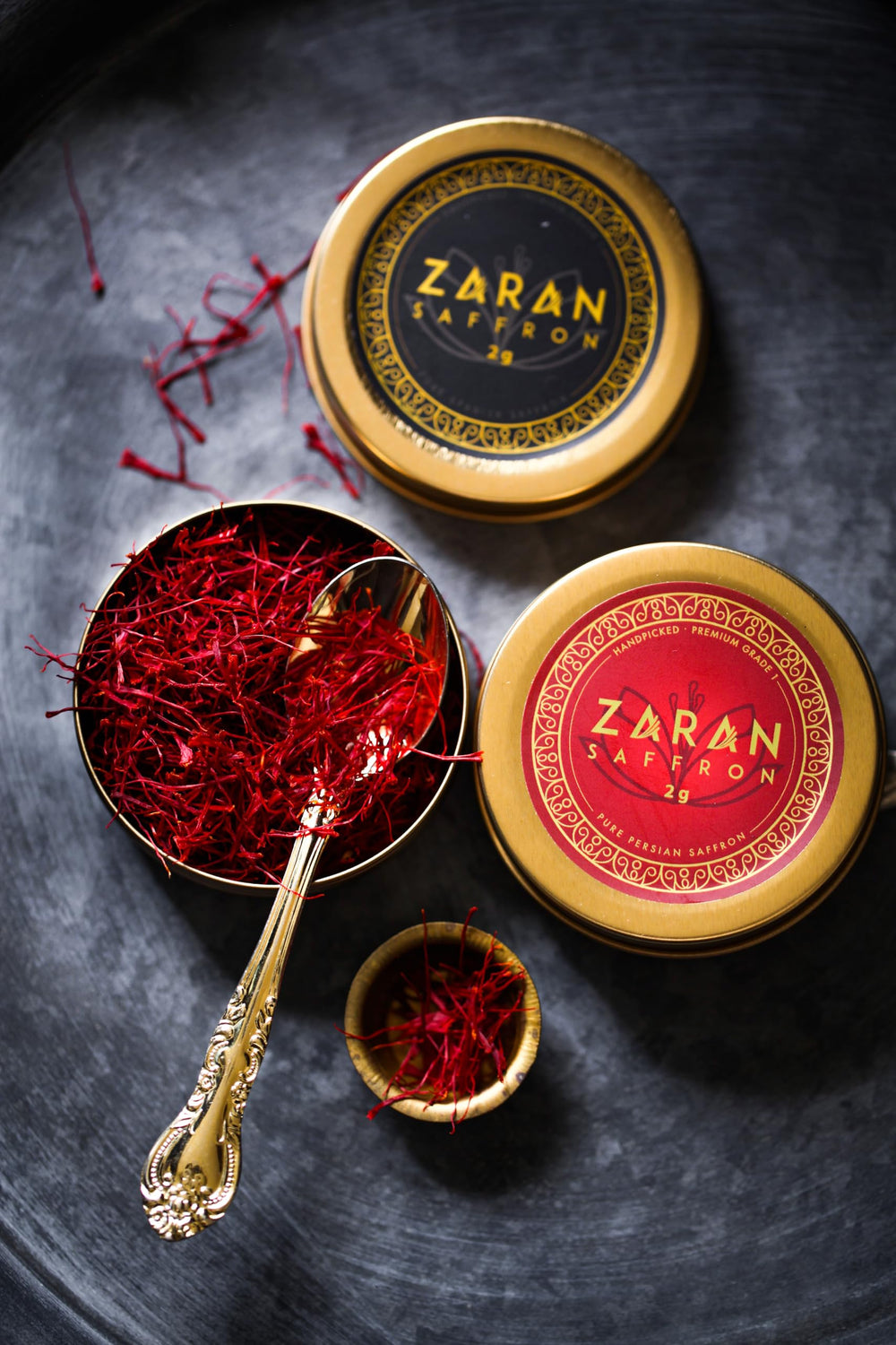 Zaran Saffron family-owned banner highlights heritage and care