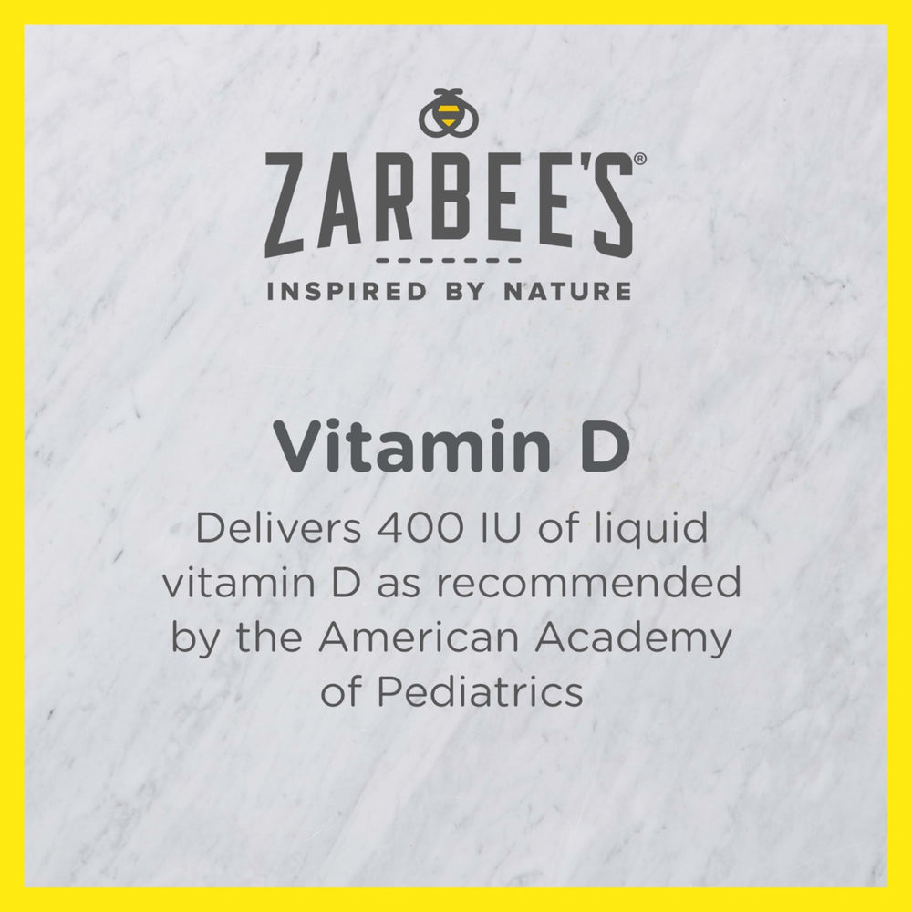 Dropper being used with Zarbee's Baby Vitamin D Drops for accurate dosing