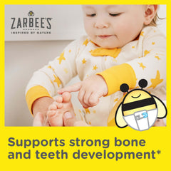Close-up of ingredients vitamin D3 and MCT in Zarbee's Drops
