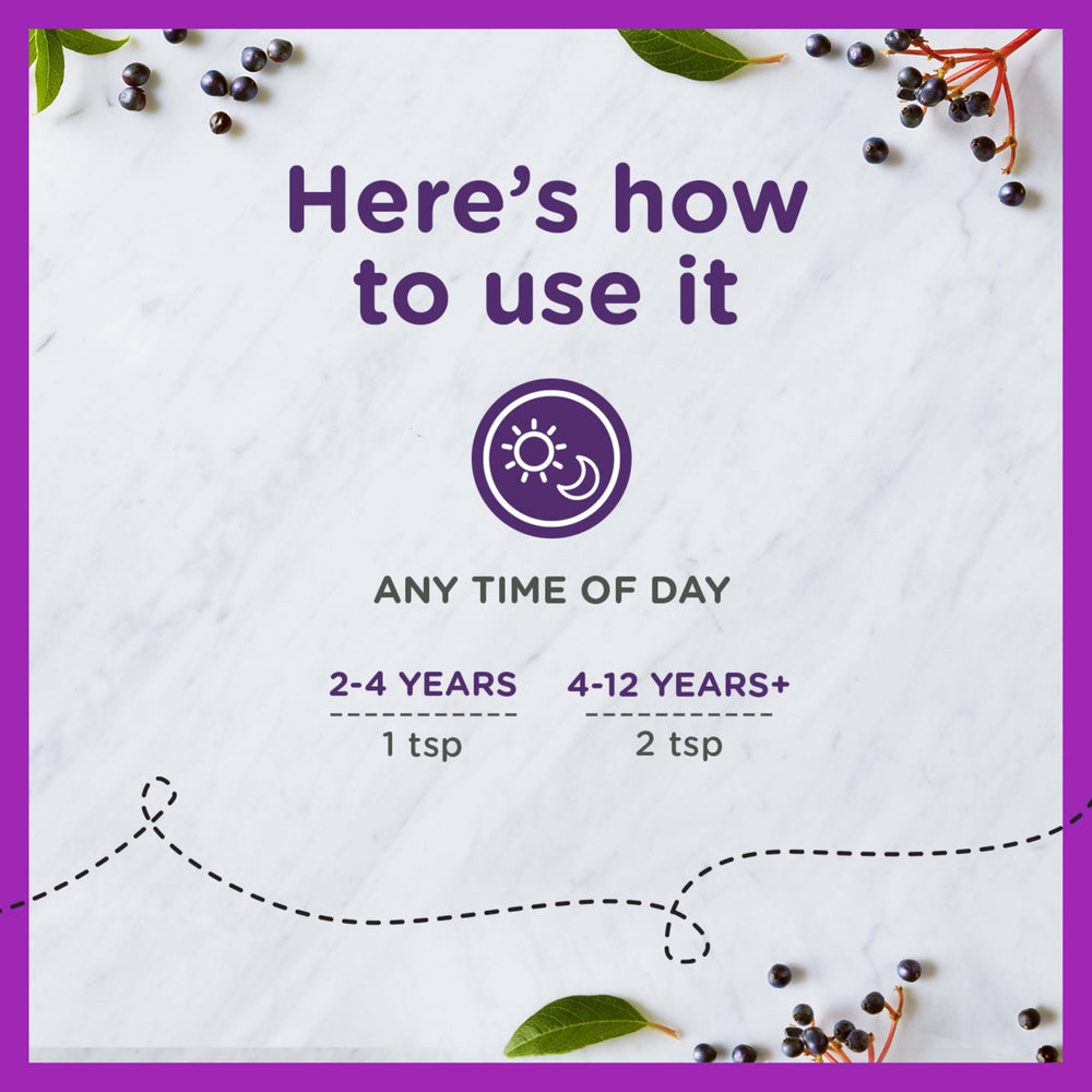 Zarbee's Kids elderberry liquid with vitamin C zinc supports busy family routines.
