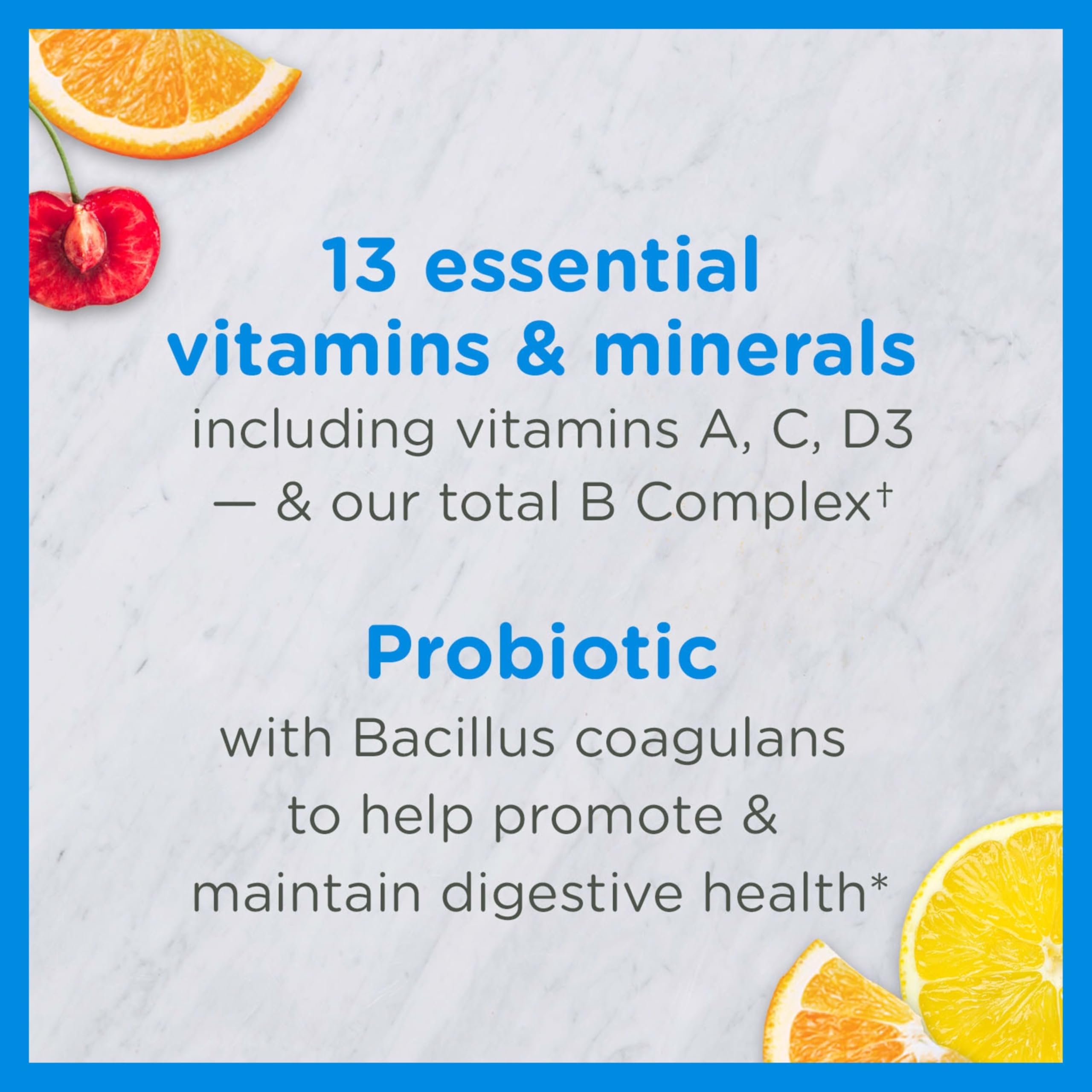 Zarbee's gummies bottle close-up highlighting natural fruit flavor and easy chew for kids.