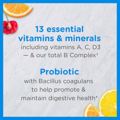 Zarbee's gummies bottle close-up highlighting natural fruit flavor and easy chew for kids.