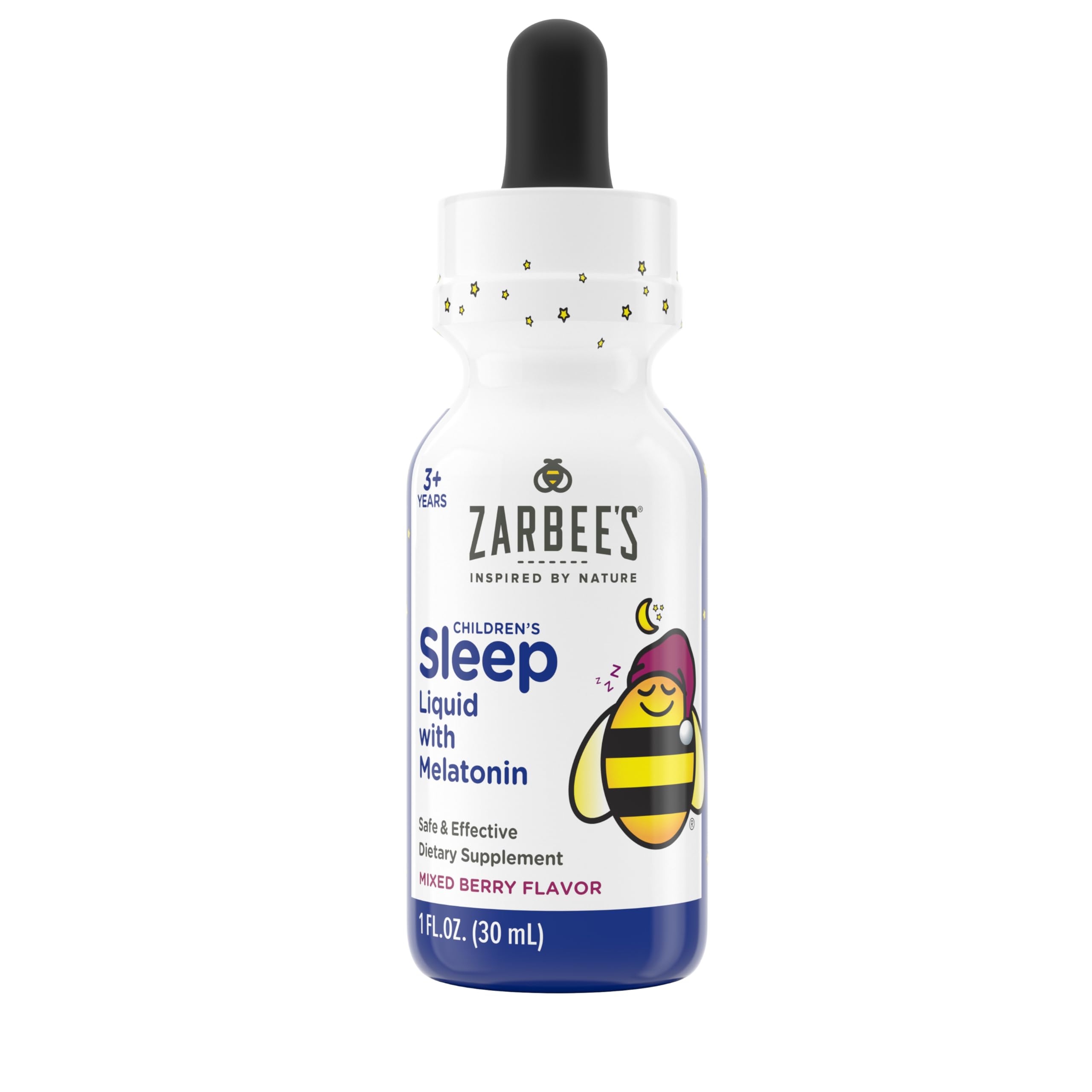Zarbee’s Kids Melatonin liquid berry flavor helps kids accept bedtime