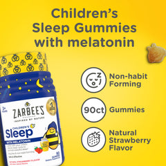 Zarbee's Kids Sleep Gummies easy chew for smoother bedtimes.