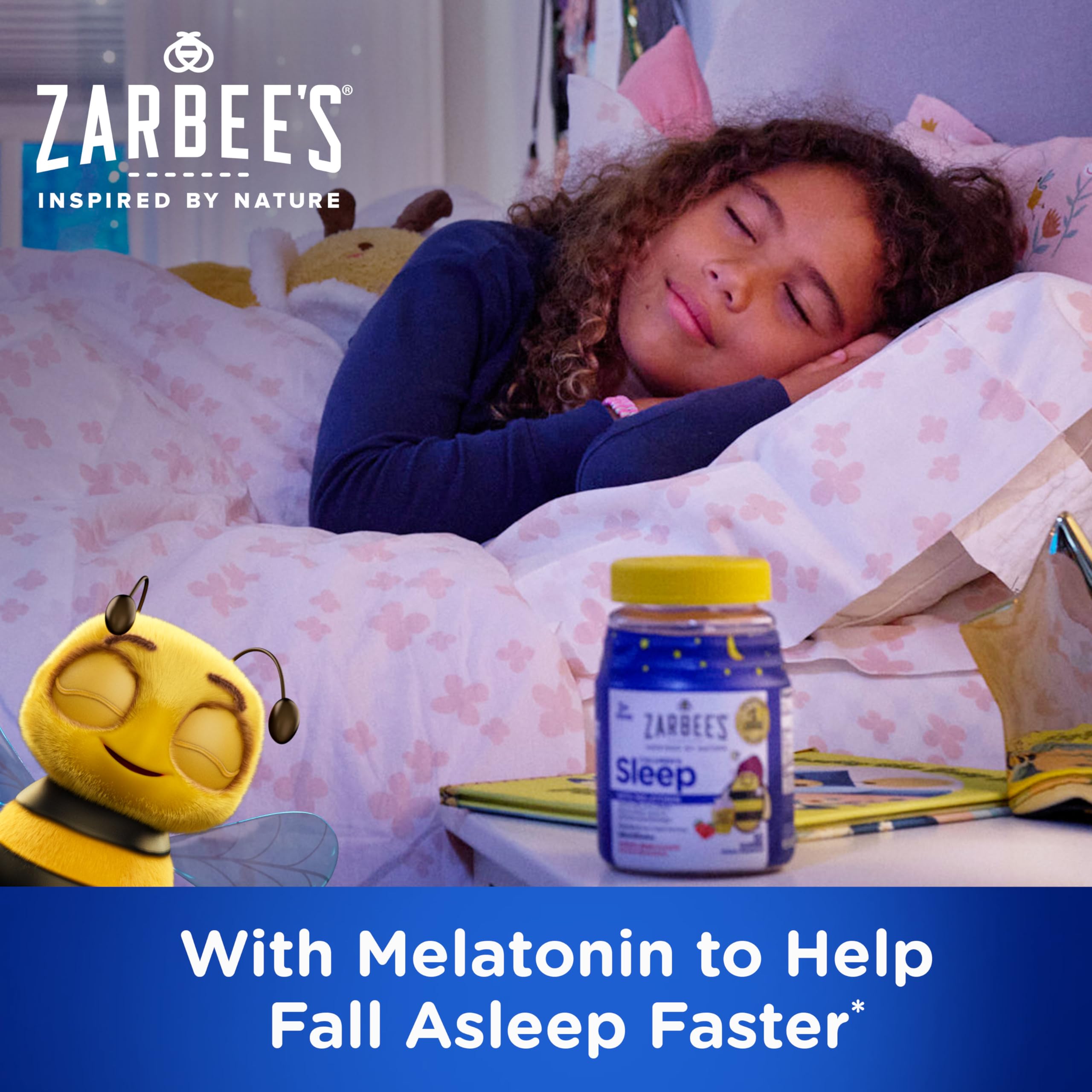 Natural honey-sweetened ingredients from Zarbee's Sleep Gummies.