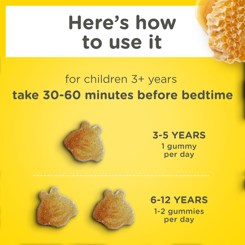 Pediatrician-approved Zarbee's Sleep Gummies packaging promotes trust.
