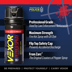 Zarc Vexor flip-top safety shown for 360-degree deployment.