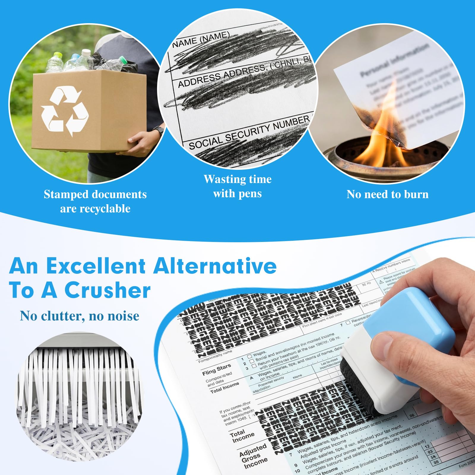 ZASZO identity stamp durable plastic casing emphasizes lasting privacy on the go.