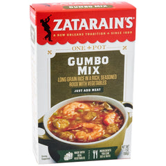 Zatarain's gumbo mix delivers ready meals in about 30 minutes.