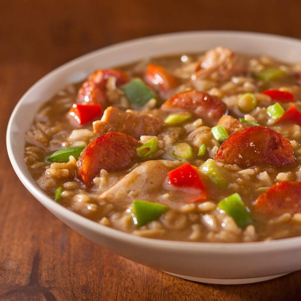 Zatarain's base supports quick proteins for a complete gumbo.