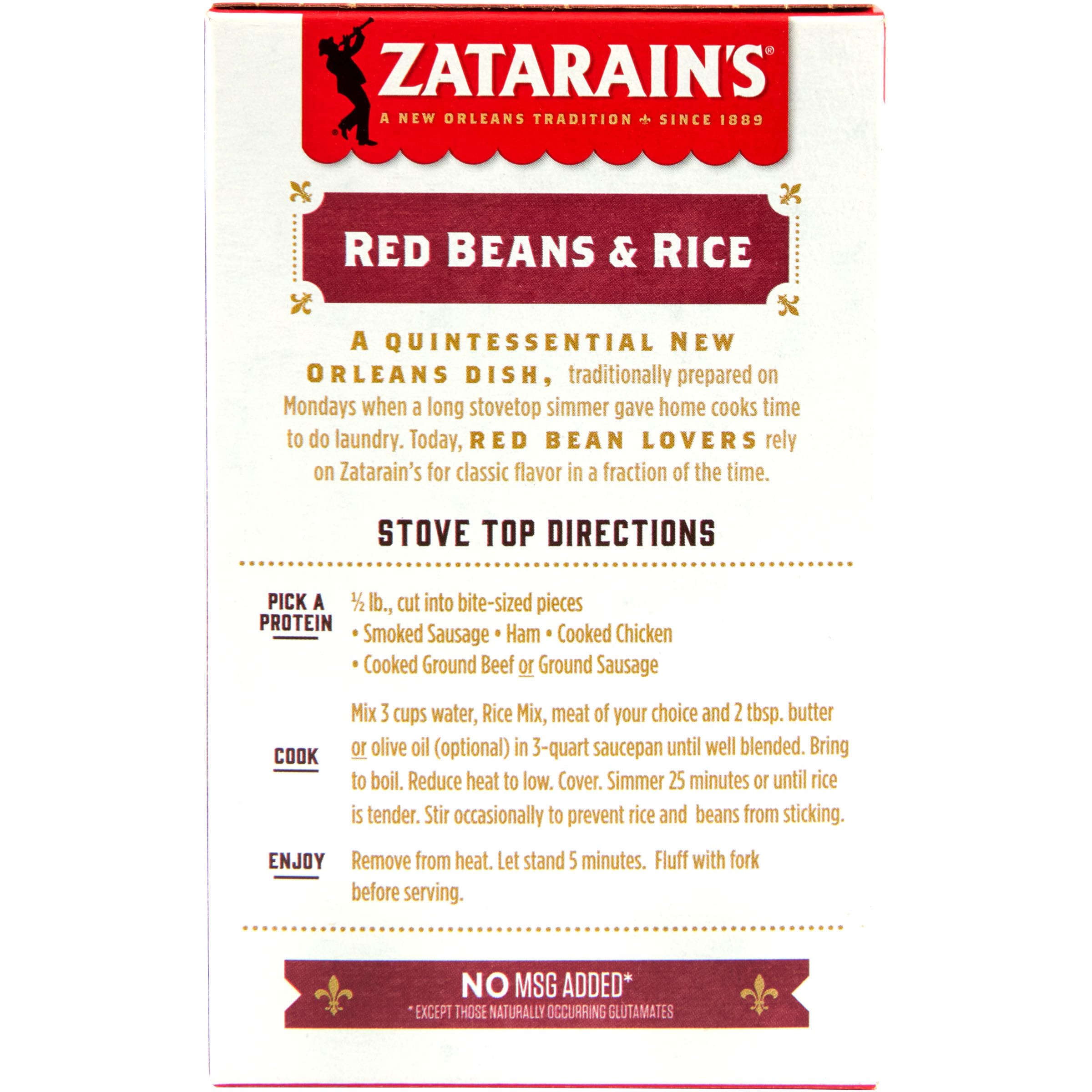 Zatarain's Red Beans and Rice offers a vegetarian option with rich flavor.