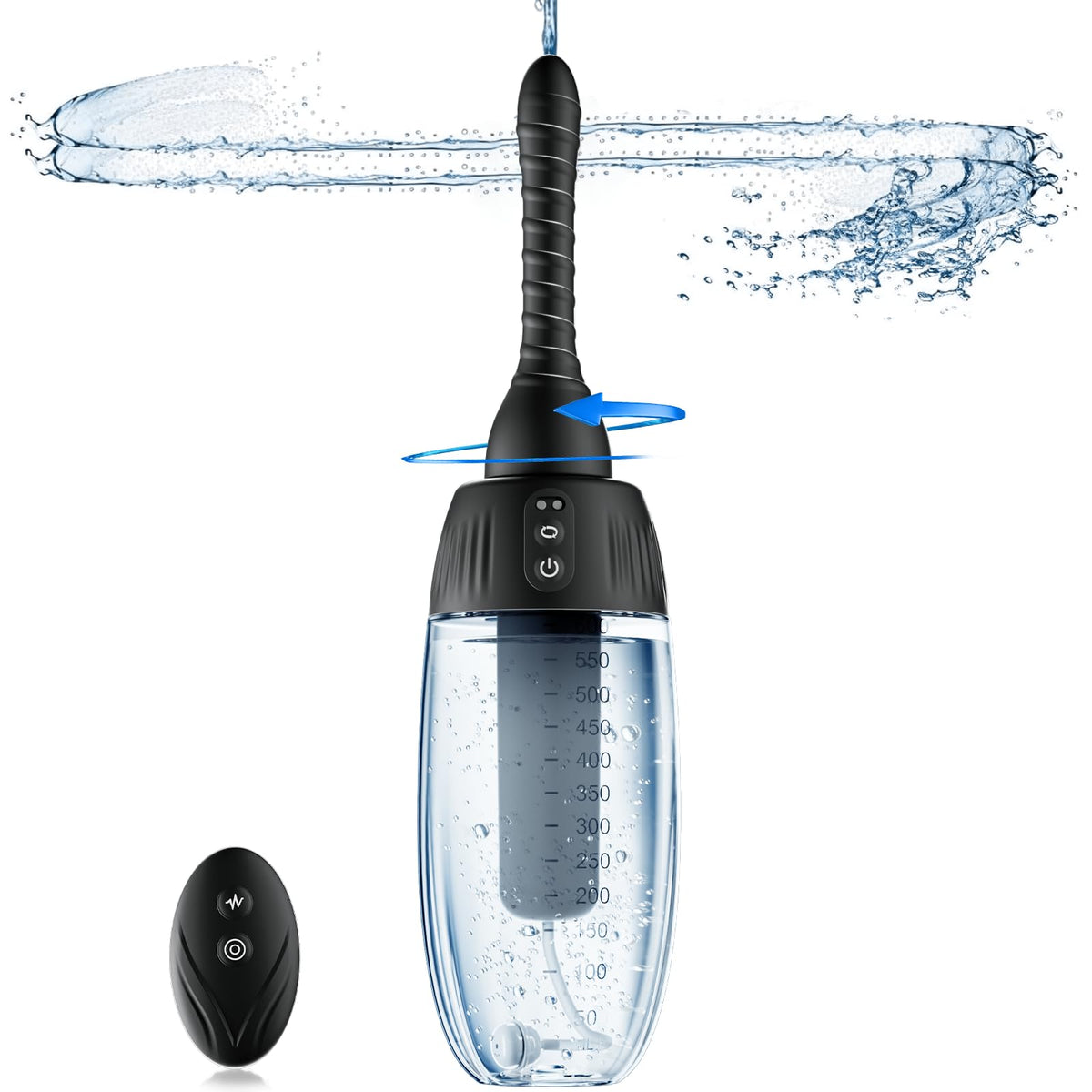 Zatsaog Anal Douche 20oz enema with rotating action for deeper cleansing.
