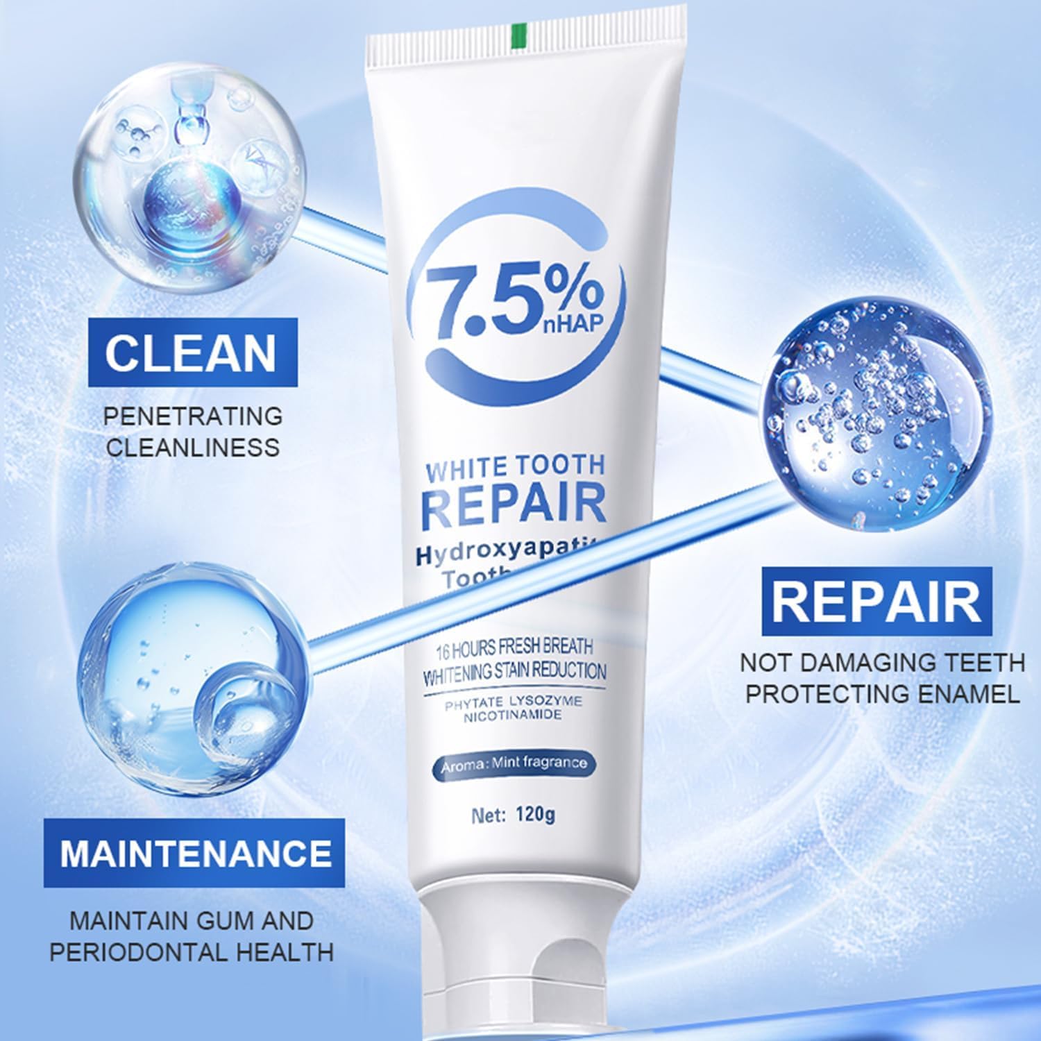 Daily use with Zaucet toothpaste supports enamel and sensitivity care
