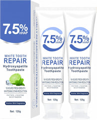 Zaucet hydroxyapatite toothpaste tube highlighting enamel protection and care