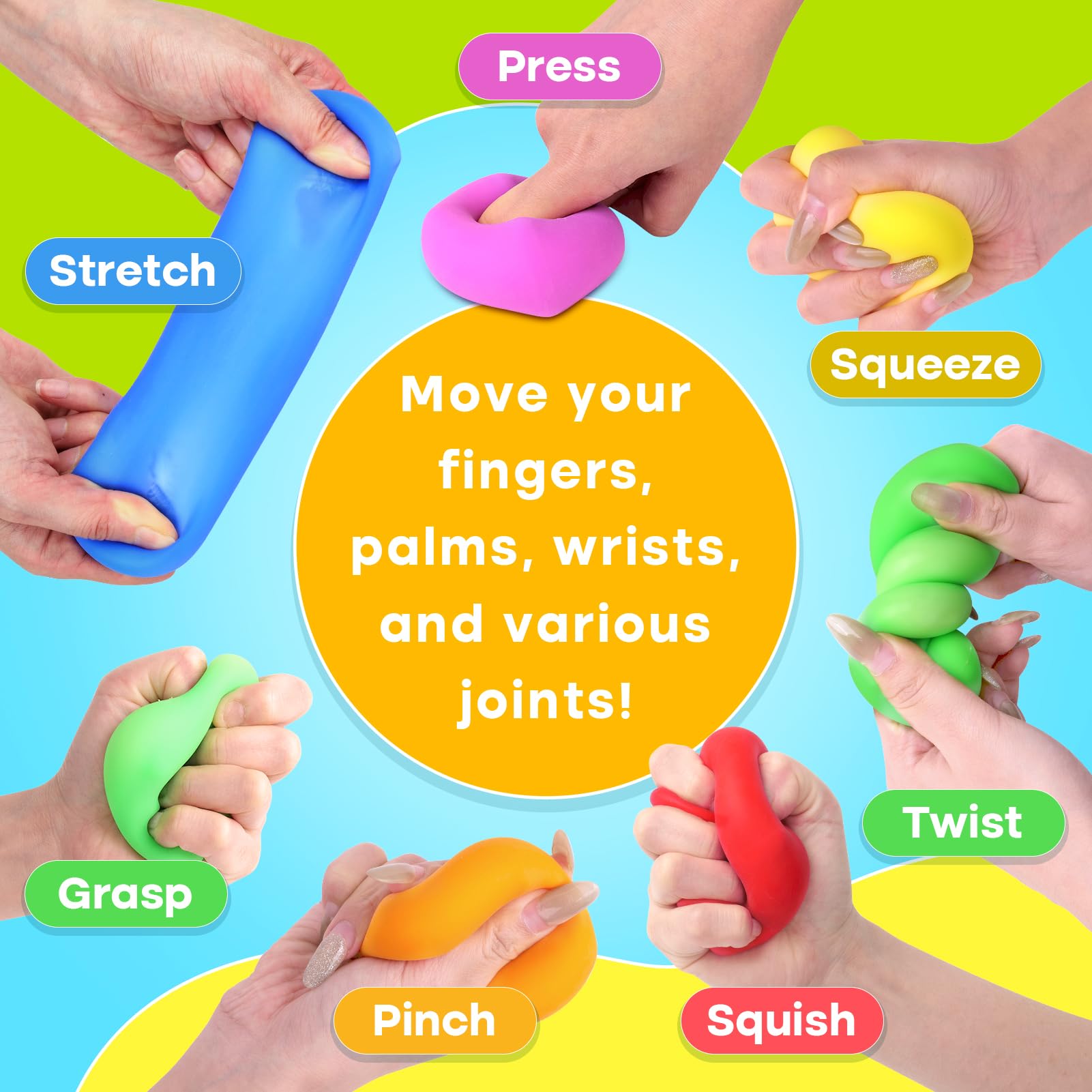 ZaxiDeel mini slow-rise cubes for educational play and class concentration.
