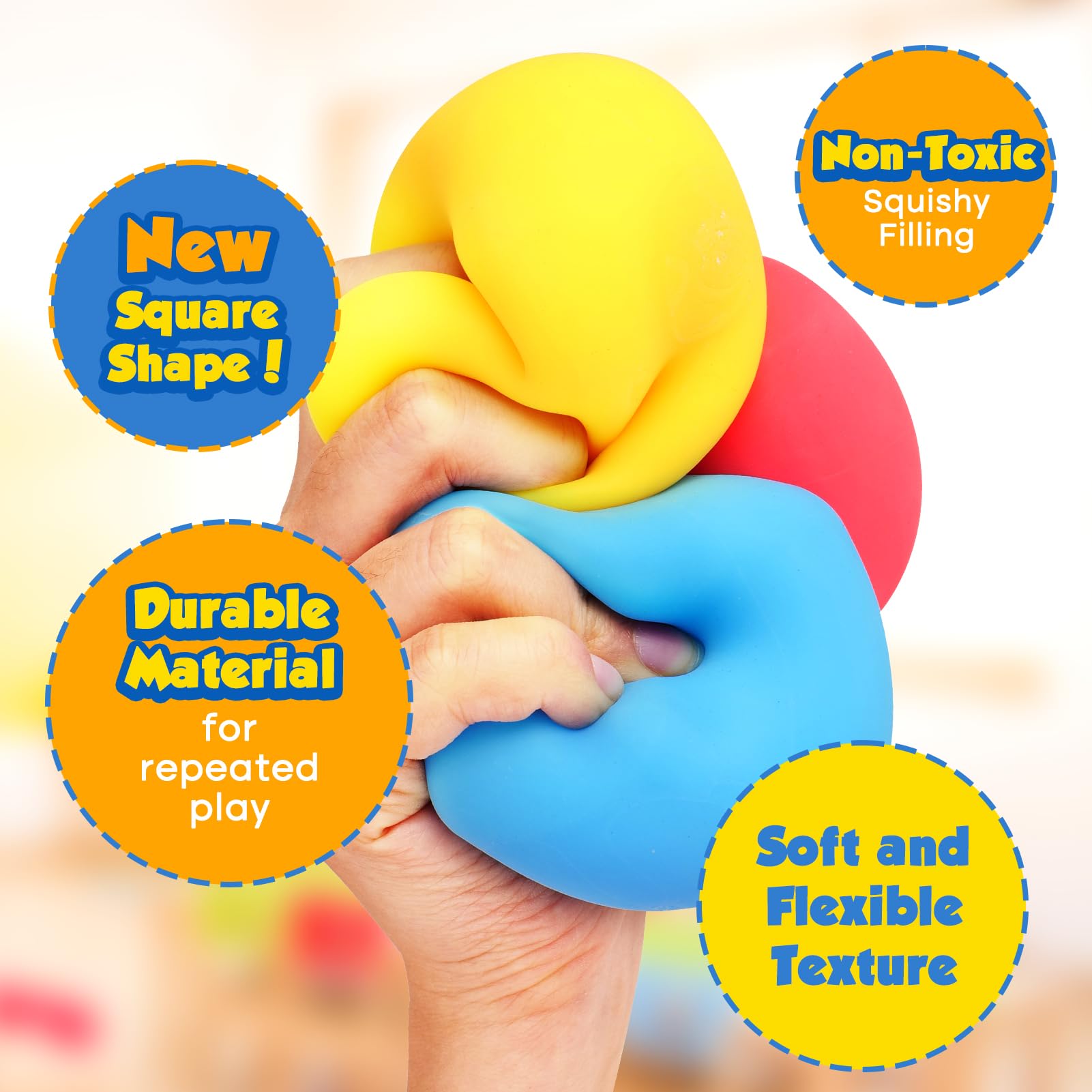ZaxiDeel green stress cube providing slow rebound for hands and mind