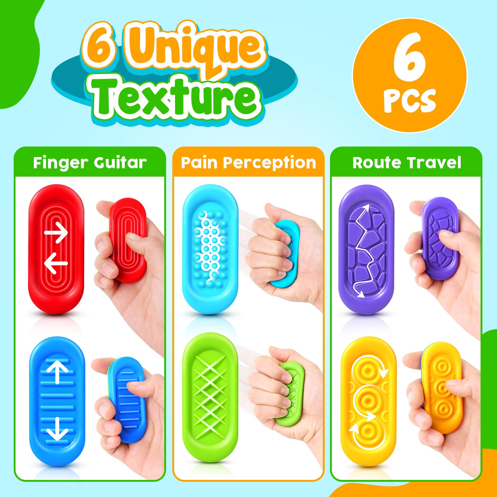 ZaxiDeel textured surface behind beads provides tactile sensory feedback.