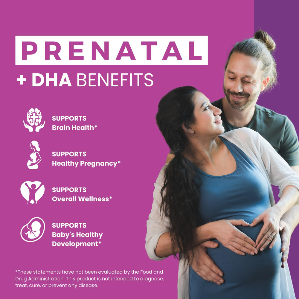 Zaytun Prenatal vitamins label showing iron and folate for mom and baby support.