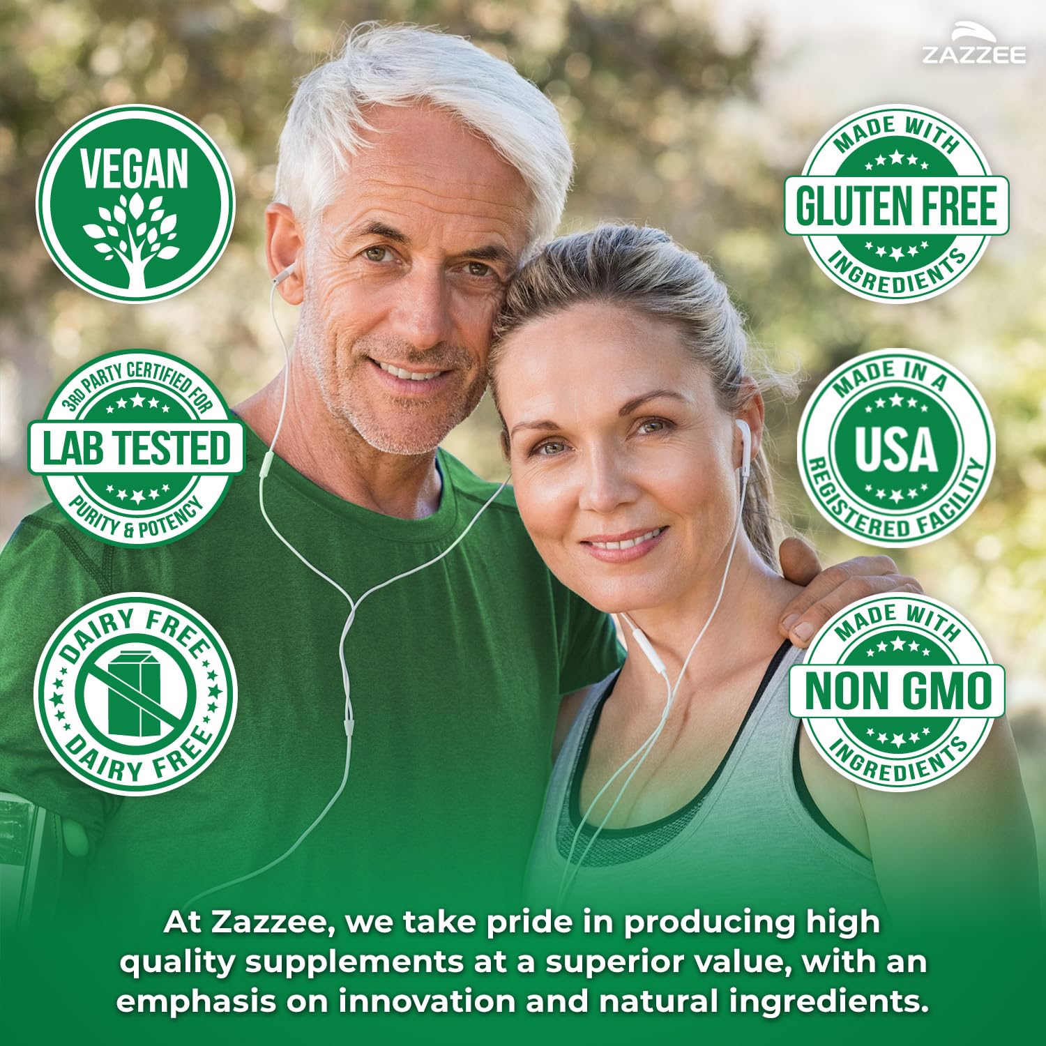 Zazzee 3+ month supply infographic emphasizing value.