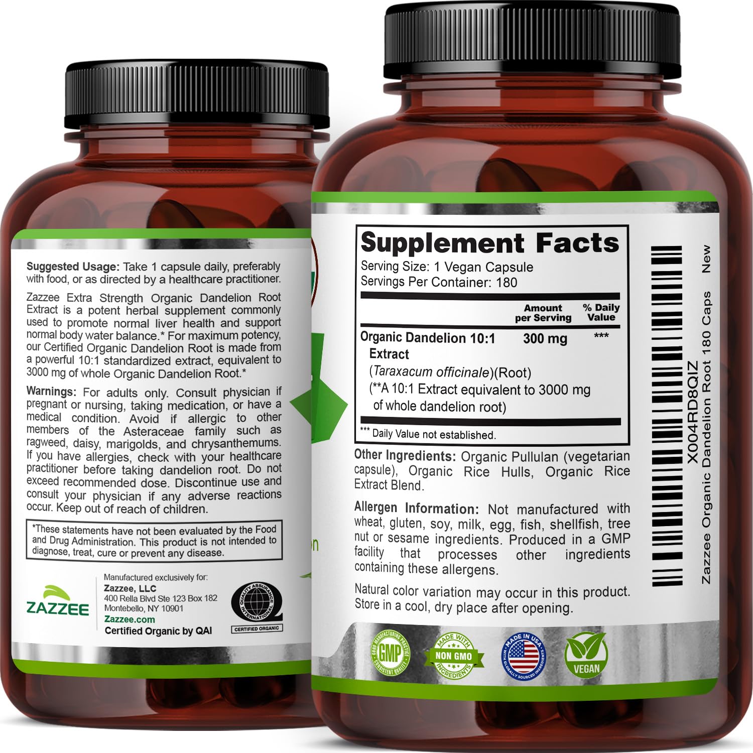 Graphic showing 10:1 extract ratio on Zazzee label.