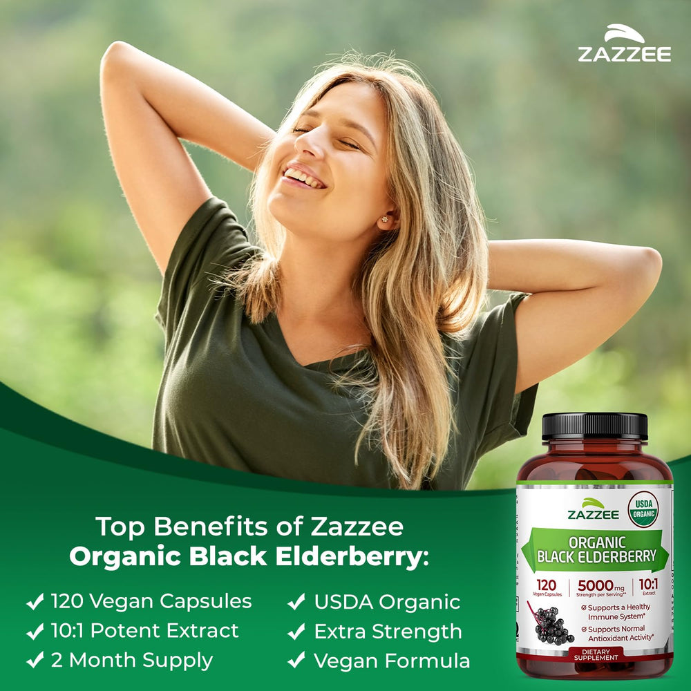 Close-up of 10:1 extract on Zazzee elderberry label