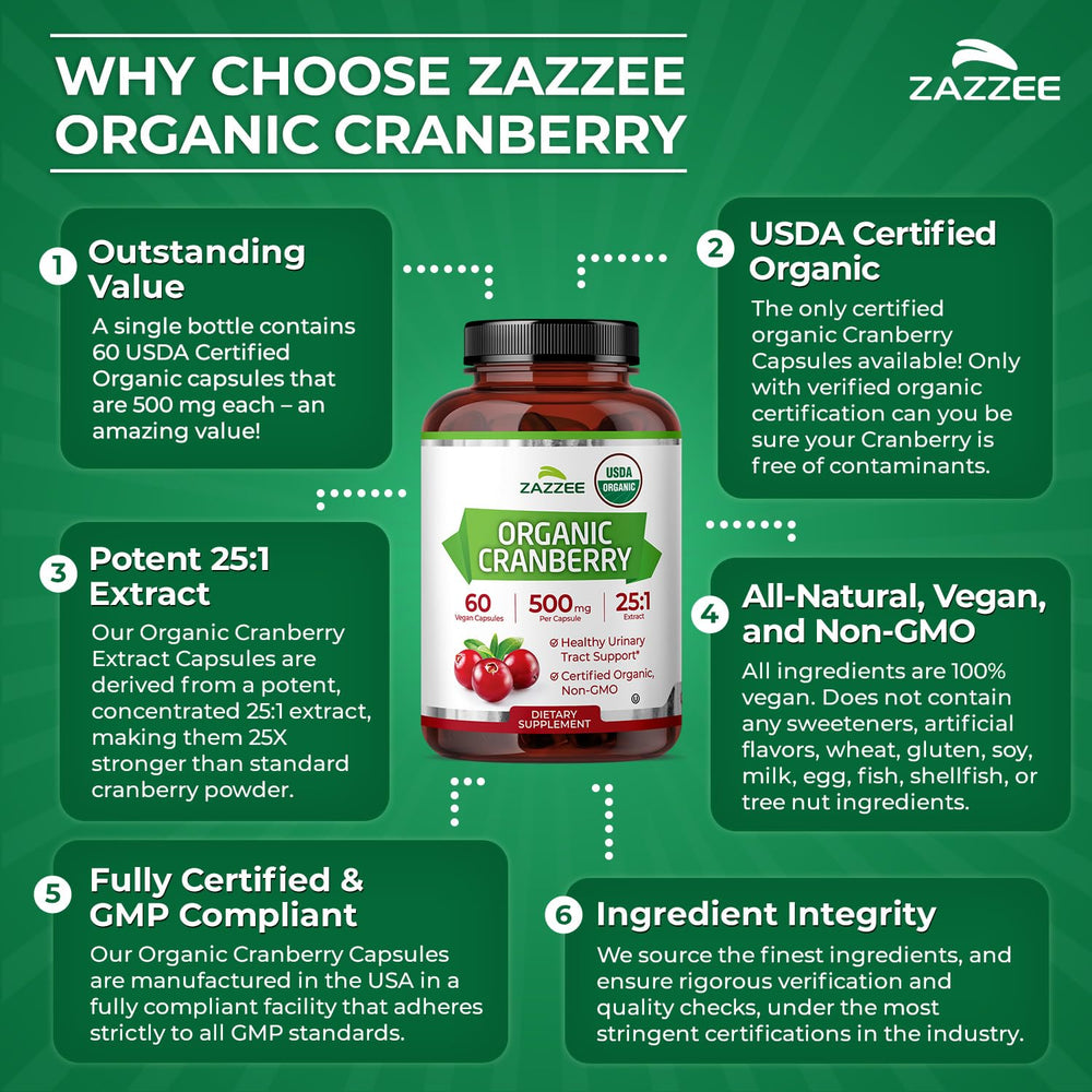Zazzee Made in USA facility seal on packaging.
