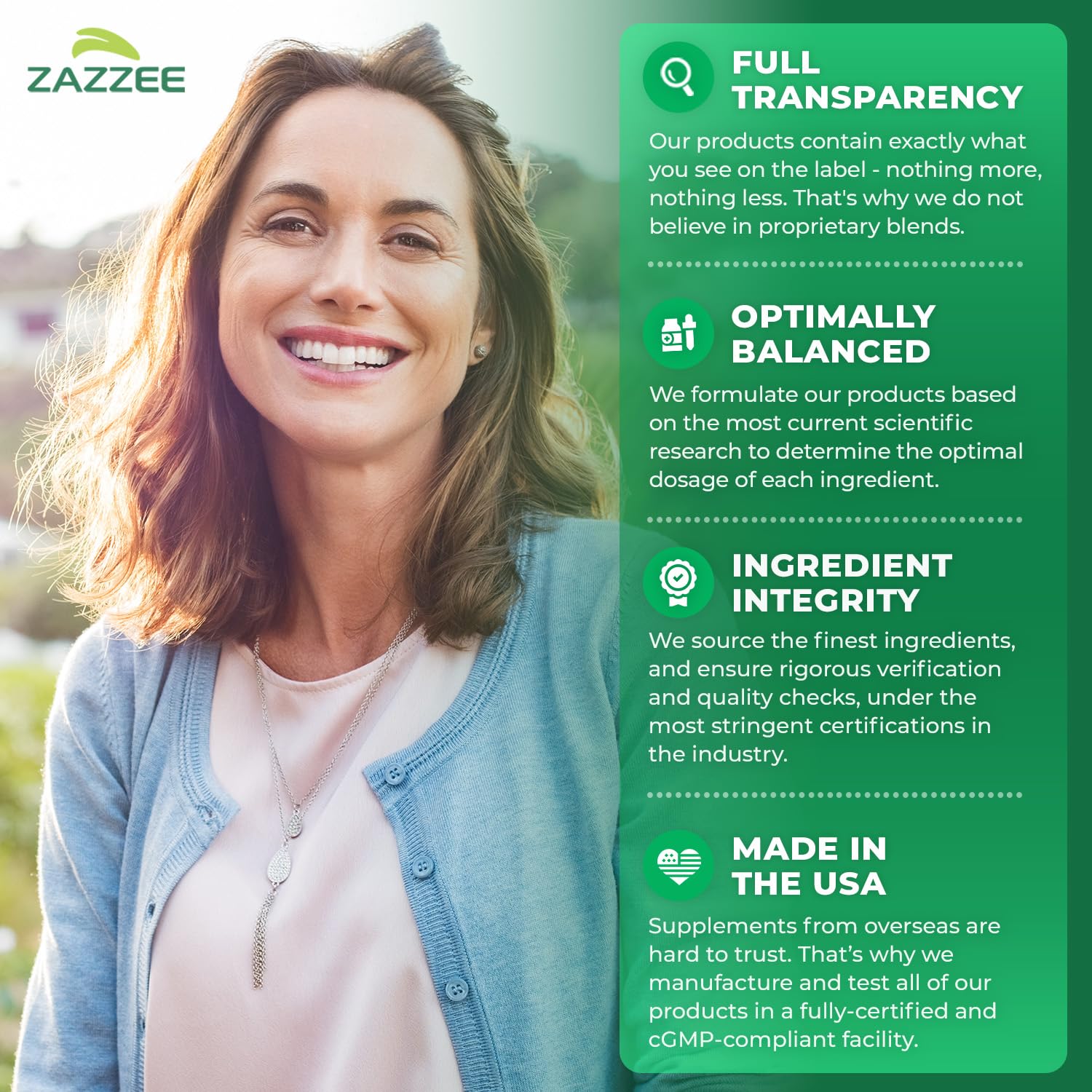 Vegan capsules arranged with ginger plant imagery conveying natural sourcing from Zazzee.