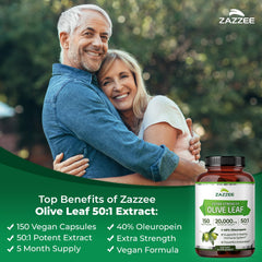 Zazzee olive leaf extract 50to1 concentration signals strong antioxidant potential.