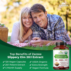 Zazzee Organic certification seal visible on the packaging.