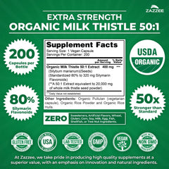 Zazzee organic certification seal confirms USDA Organic ingredients.