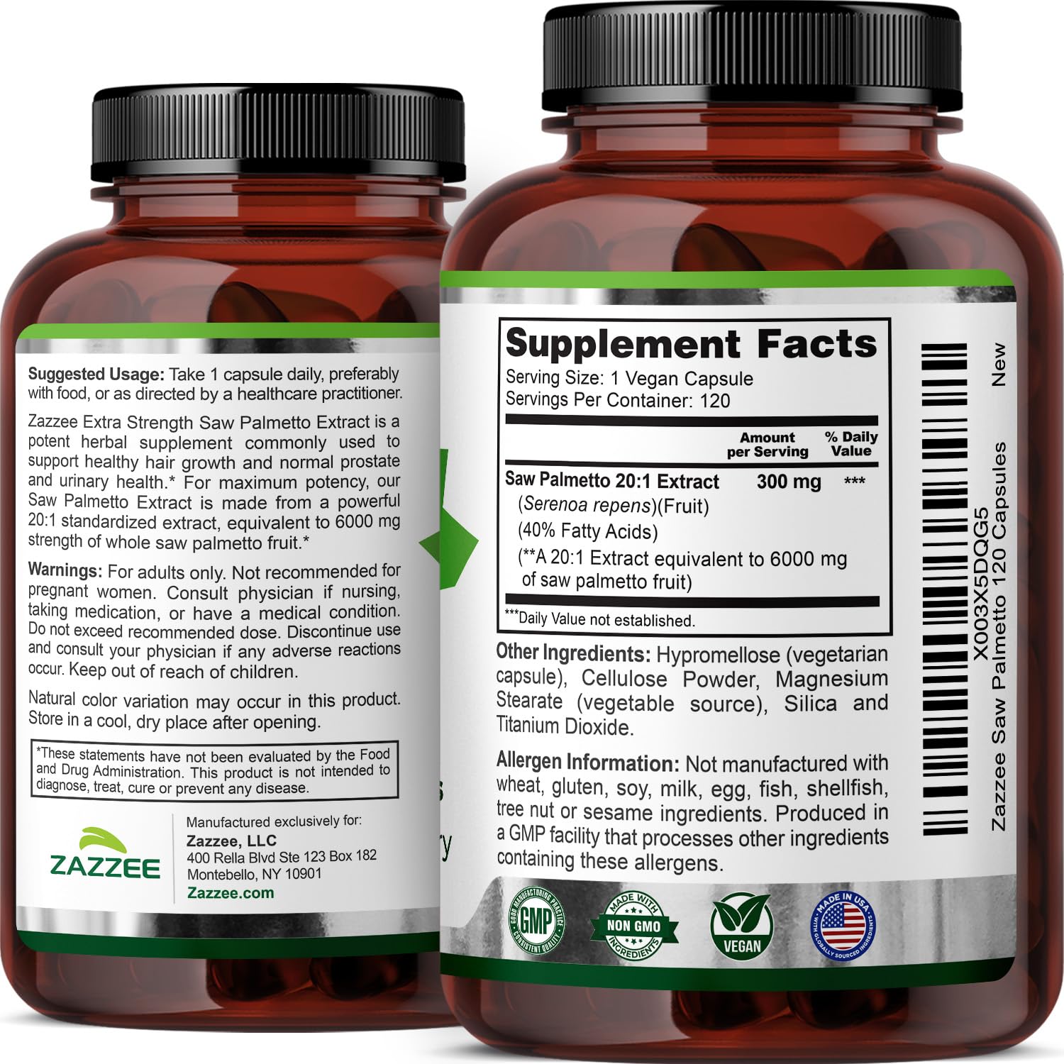 Zazzee Informative packaging detail showcases product benefits